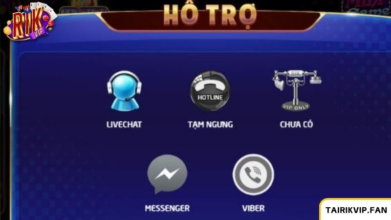 Người chơi có thể liên hệ qua các kênh mạng xã hội, SMS, Hotline